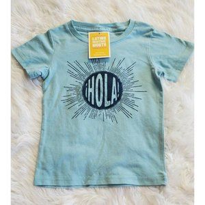 New Well Worn Toddler Latino Heritage Month "Hola" Tee Shirt - Mint - 2T - NWT